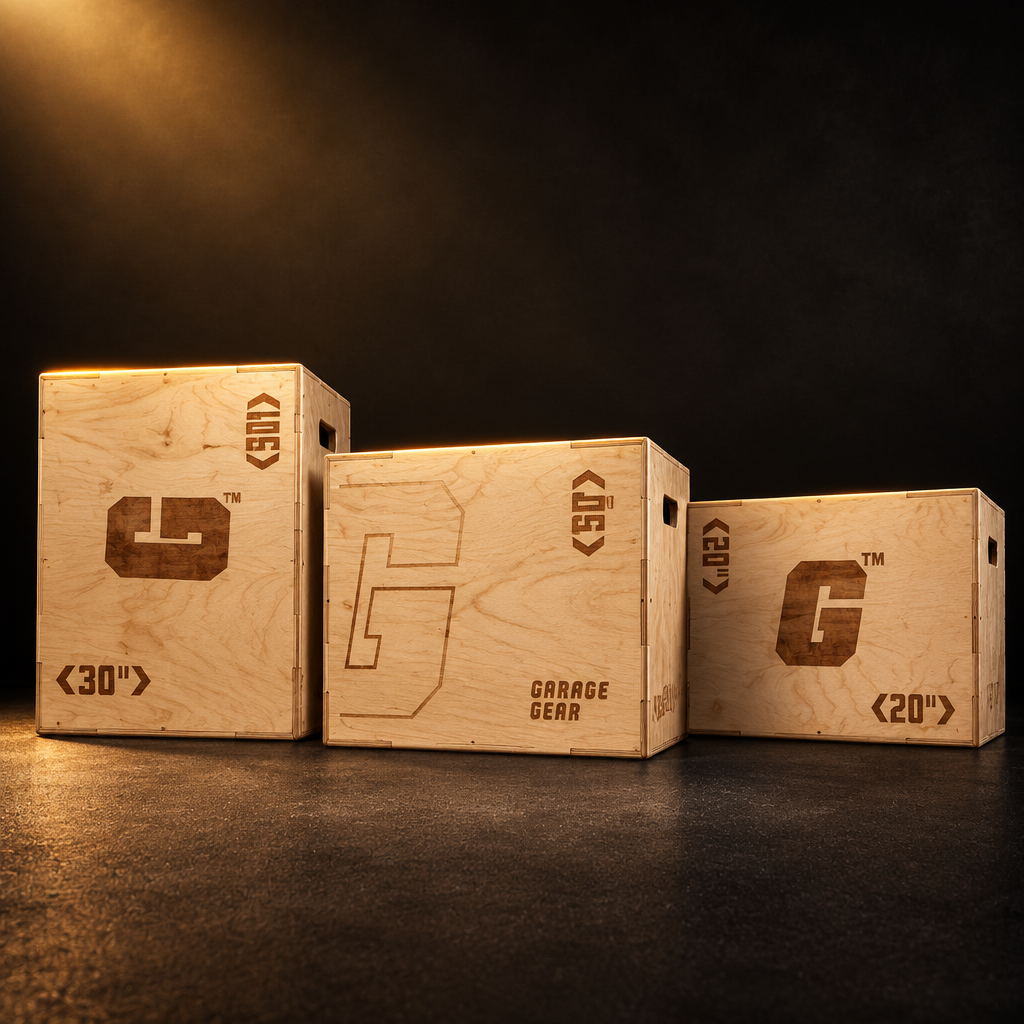 3-in-1 Wood Plyo Box - Enhanced Dark Background